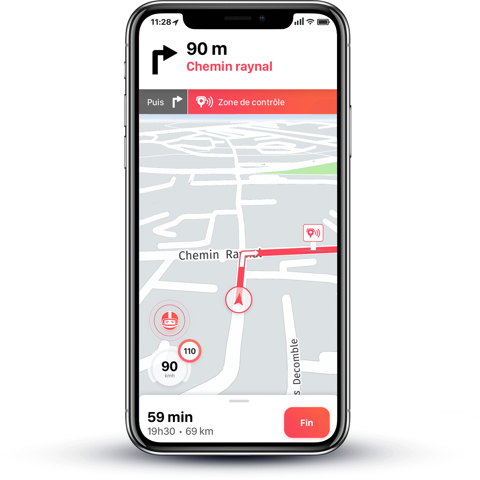 Le GPS Moto dans l'application de sécurité Liberty Rider