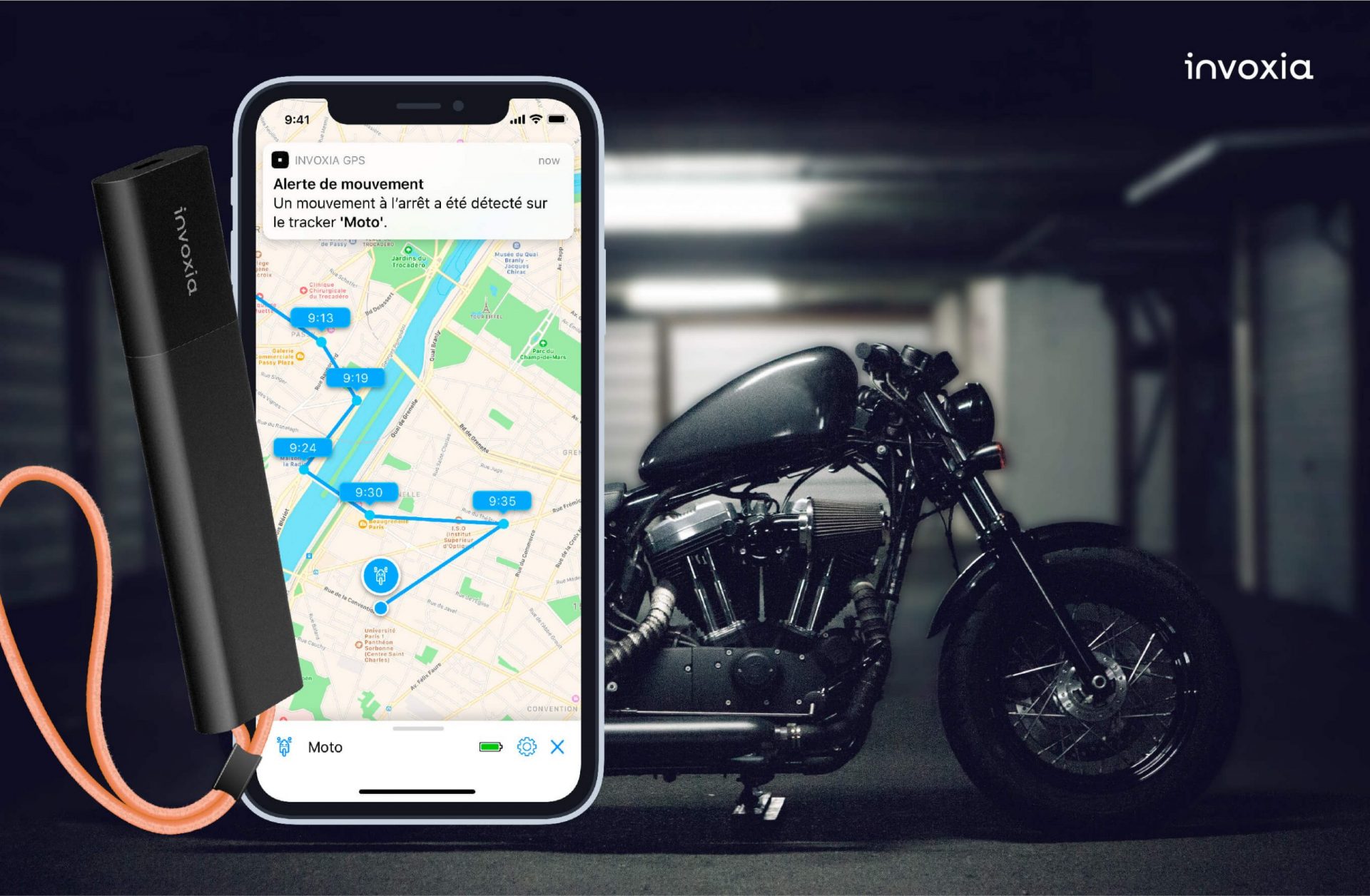Traceur GPS moto Invoxia