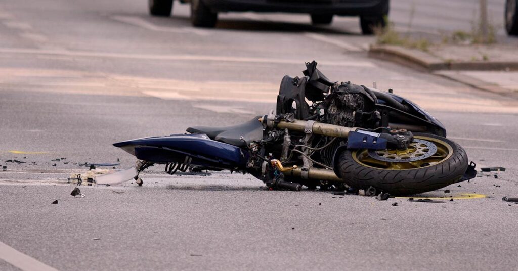 moto accidentée